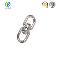 Polished stainless steel eye and eye swivel for chain